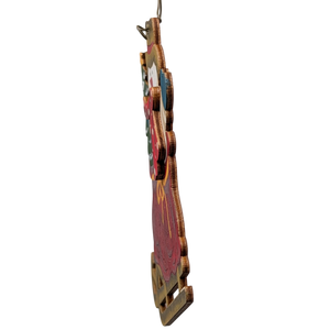 Kristof's Sleigh Ride Adventure: Hand-Painted Plywood Ornament