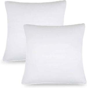 Medium Density Down Alternative Solid Euro Pillows, Set of 2 and 4 - Pillow Set by Superior Brand