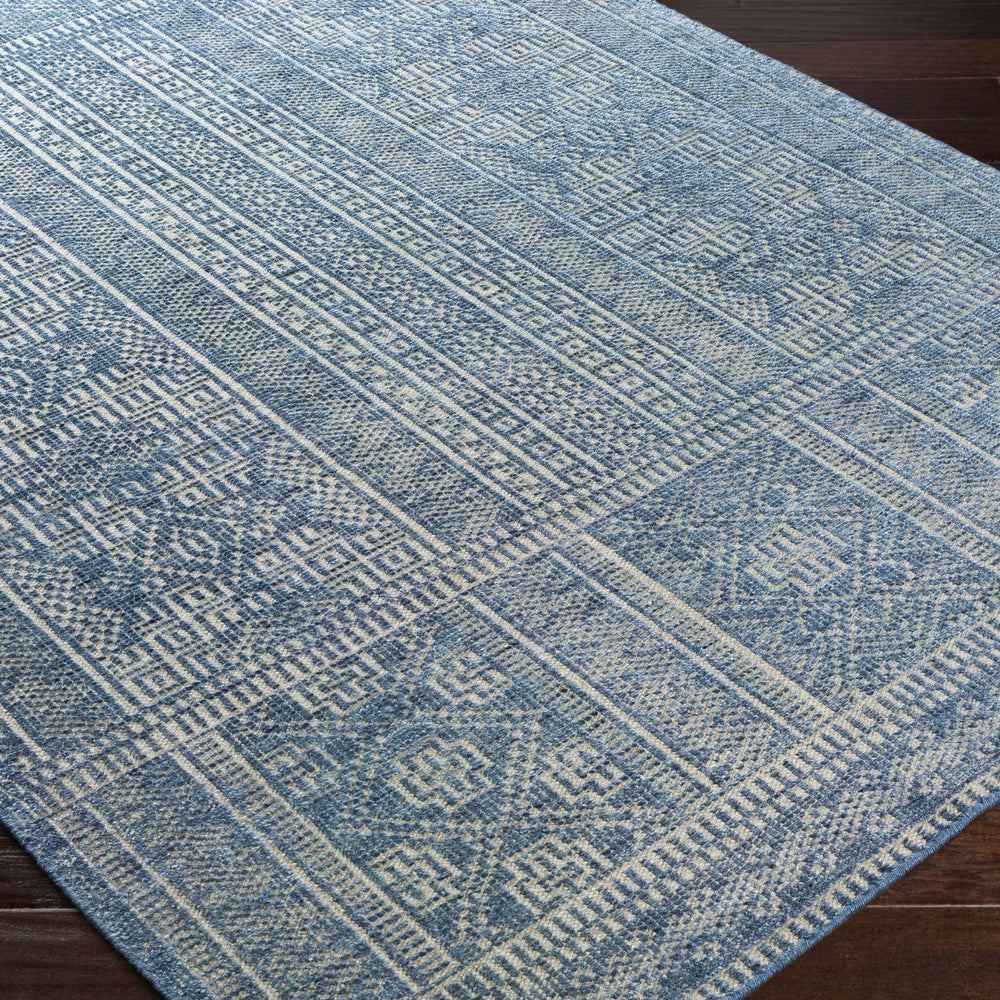 Meigs Blue Premium Viscose&Wool Rug - Clearance