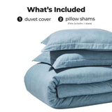 Melange Flannel Cotton Fuzzy Warm Two-Toned Duvet Cover Set - Duvet Cover Set by Superior Brand