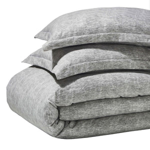 Melange Flannel Cotton Fuzzy Warm Two-Toned Duvet Cover Set - Duvet Cover Set by Superior Brand