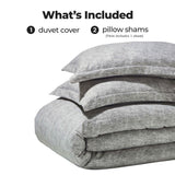 Melange Flannel Cotton Fuzzy Warm Two-Toned Duvet Cover Set - Duvet Cover Set by Superior Brand