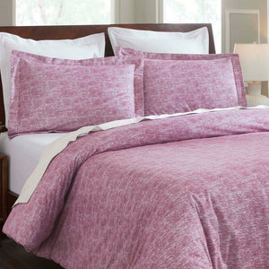 Melange Flannel Cotton Fuzzy Warm Two-Toned Duvet Cover Set - Duvet Cover Set by Superior Brand
