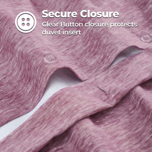 Melange Flannel Cotton Fuzzy Warm Two-Toned Duvet Cover Set - Duvet Cover Set by Superior Brand