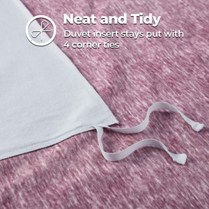 Melange Flannel Cotton Fuzzy Warm Two-Toned Duvet Cover Set - Duvet Cover Set by Superior Brand