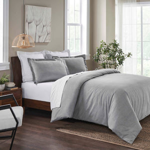 Melange Flannel Cotton Fuzzy Warm Two-Toned Duvet Cover Set - Duvet Cover Set by Superior Brand