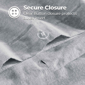 Melange Flannel Cotton Fuzzy Warm Two-Toned Duvet Cover Set - Duvet Cover Set by Superior Brand