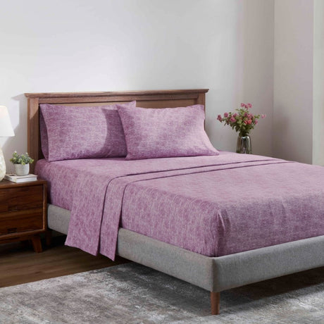 100% Cotton Flannel Sheet Set Warm Two-Toned Melange Deep Pocket - Sheet Set by Superior Brand
