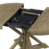 Melin Extendable Dining Table with Wood Frame and X - Shaped Base - Dining Tables