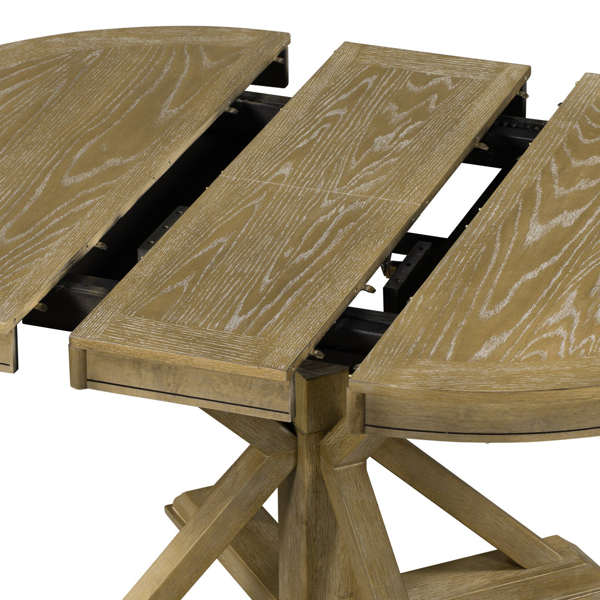 Melin Extendable Dining Table with Wood Frame and X - Shaped Base - Dining Tables