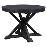 Melin Extendable Dining Table with Wood Frame and X - Shaped Base - Dining Tables