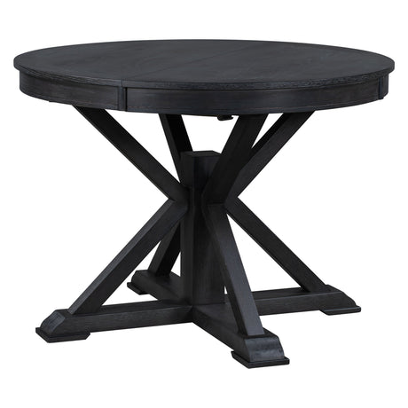 Melin Extendable Dining Table with Wood Frame and X - Shaped Base - Dining Tables
