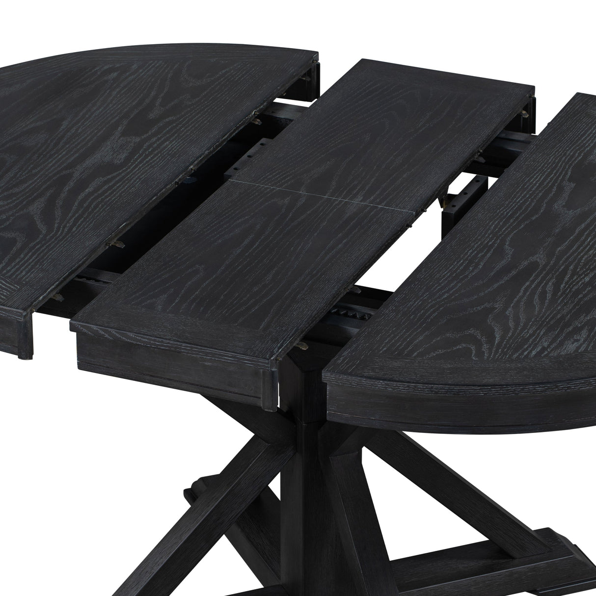Melin Extendable Dining Table with Wood Frame and X - Shaped Base - Dining Tables