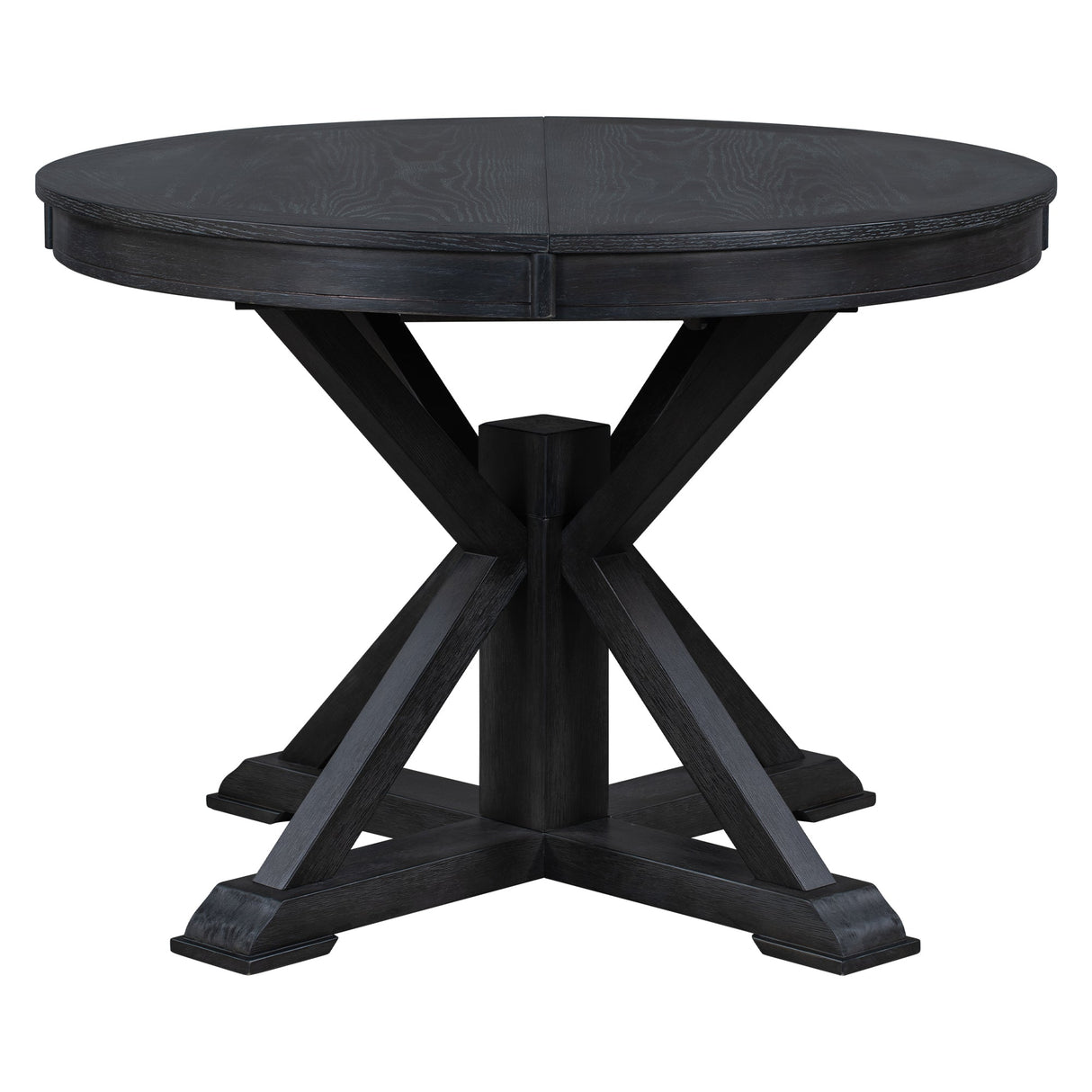 Melin Extendable Dining Table with Wood Frame and X - Shaped Base - Dining Tables