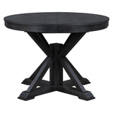 Melin Extendable Dining Table with Wood Frame and X - Shaped Base - Dining Tables