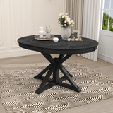 Melin Extendable Dining Table with Wood Frame and X - Shaped Base - Dining Tables