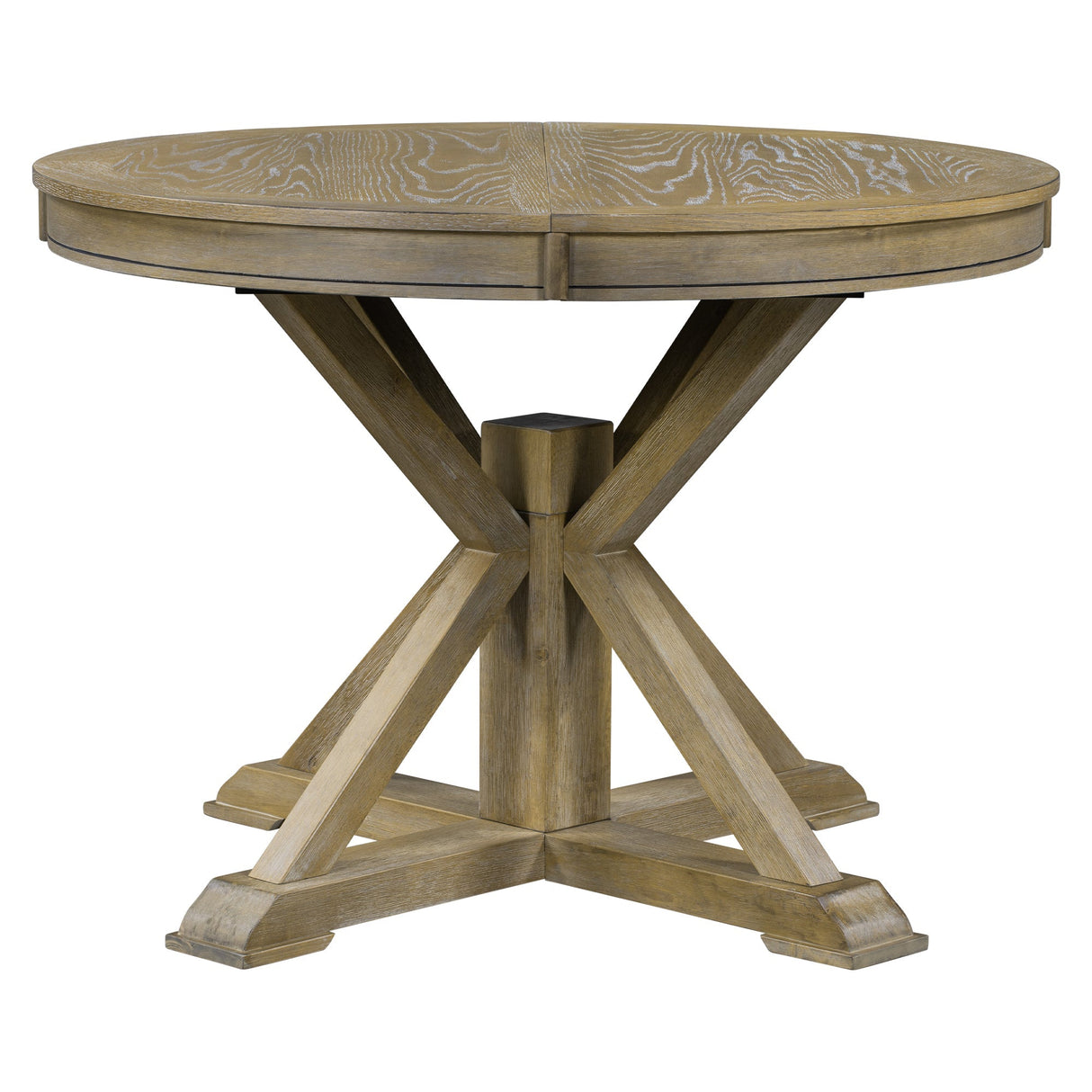 Melin Extendable Dining Table with Wood Frame and X - Shaped Base - Dining Tables