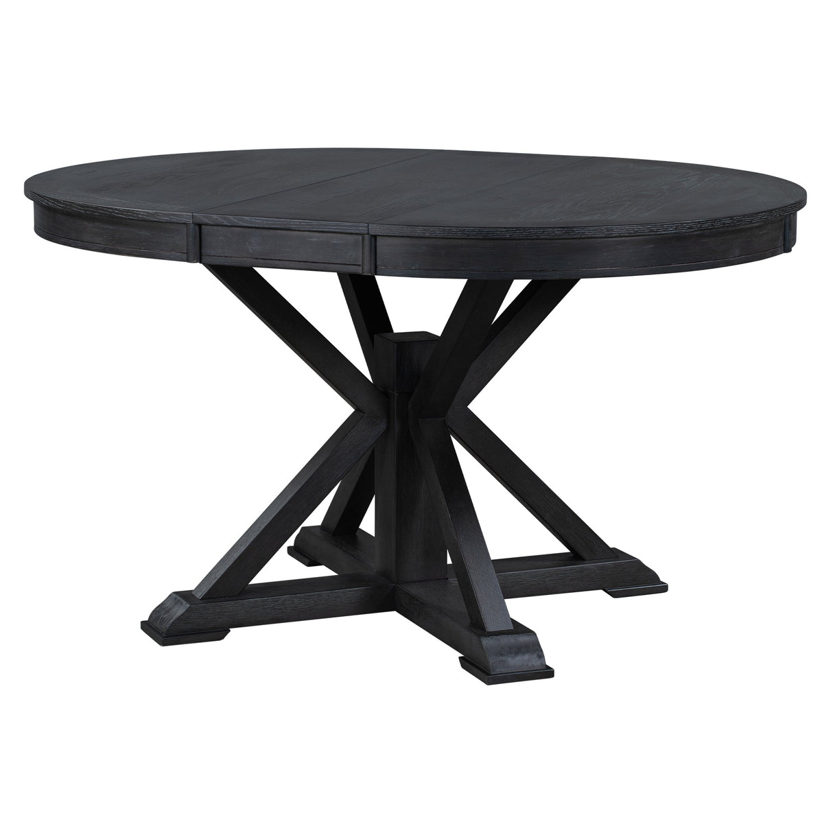 Melin Extendable Dining Table with Wood Frame and X - Shaped Base - Dining Tables