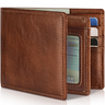 Men’s Genuine Leather RFID Blocking Bifold Wallet 13 Card Slots