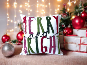 Merry-and-Bright-Embroidered-Christmas-Themed-Pillow-Throw-Pillow