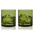 Admiral-cut-crystal-rocks-glasses-in-green-viski®-Whiskey-Glasses