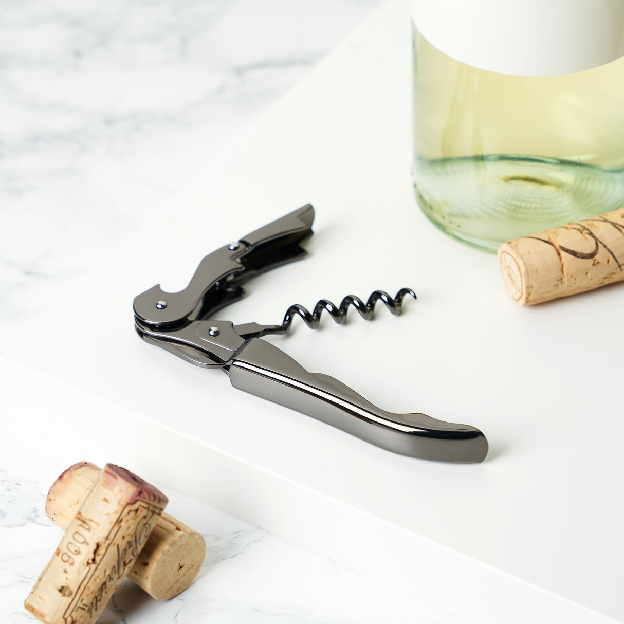 Gunmetal signature double hinged corkscrew by viski®