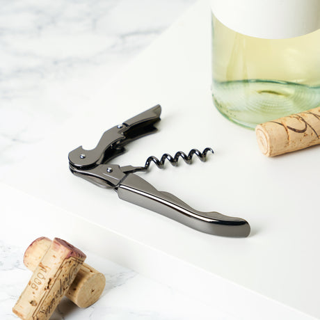 Gunmetal signature double hinged corkscrew by viski®