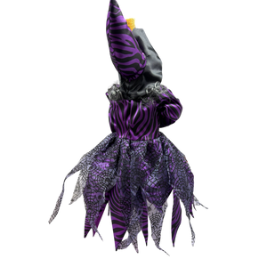 Black and Purple Fabric Sitting Halloween Witch