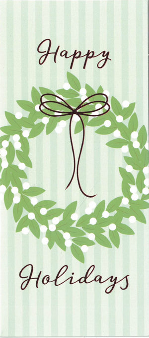 Christmas Money Card Holder - Wreath/Poinsettia