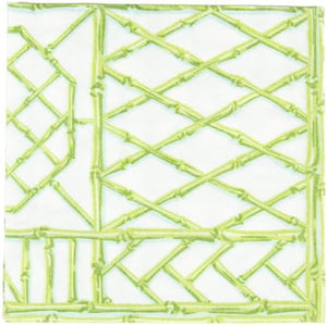 Bamboo Screen Moss Green - Cocktail Napkin