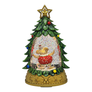 Charming Tails - Lighted Mouse Snowglobe Tree