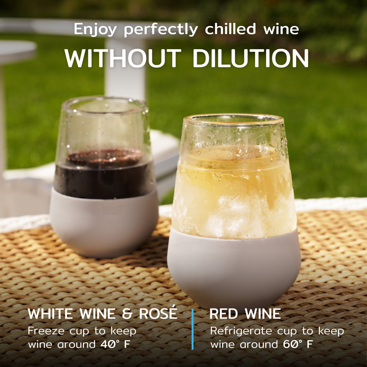 Glass Tasting FREEZE™ – 6.7 oz Double-Walled Glass with Cooling Gel and Silicone Grip
