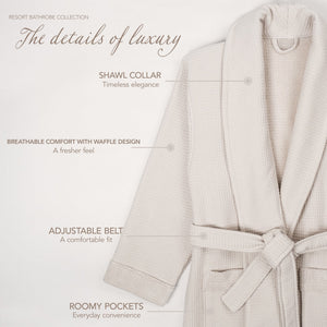 American Soft Linen Women's 100% Turkish Cotton Bathrobe | Micro Cotton Shawl Collar