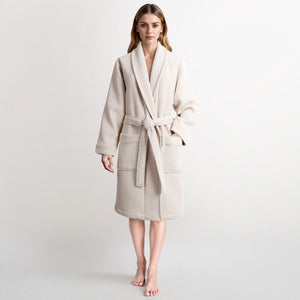 American Soft Linen Women's 100% Turkish Cotton Bathrobe | Micro Cotton Shawl Collar