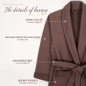 American Soft Linen Women's 100% Turkish Cotton Bathrobe | Micro Cotton Shawl Collar