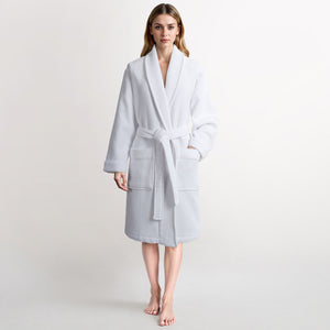 American Soft Linen Women's 100% Turkish Cotton Bathrobe | Micro Cotton Shawl Collar