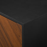 Mid - century modern faux - bookmatch door buffet - acorn bookmatch / solid black - Tuesday Morning - Buffets