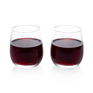 Set of 2 Stemless Wine Glasses