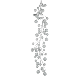 Silver Glitter Foil Ball Garland