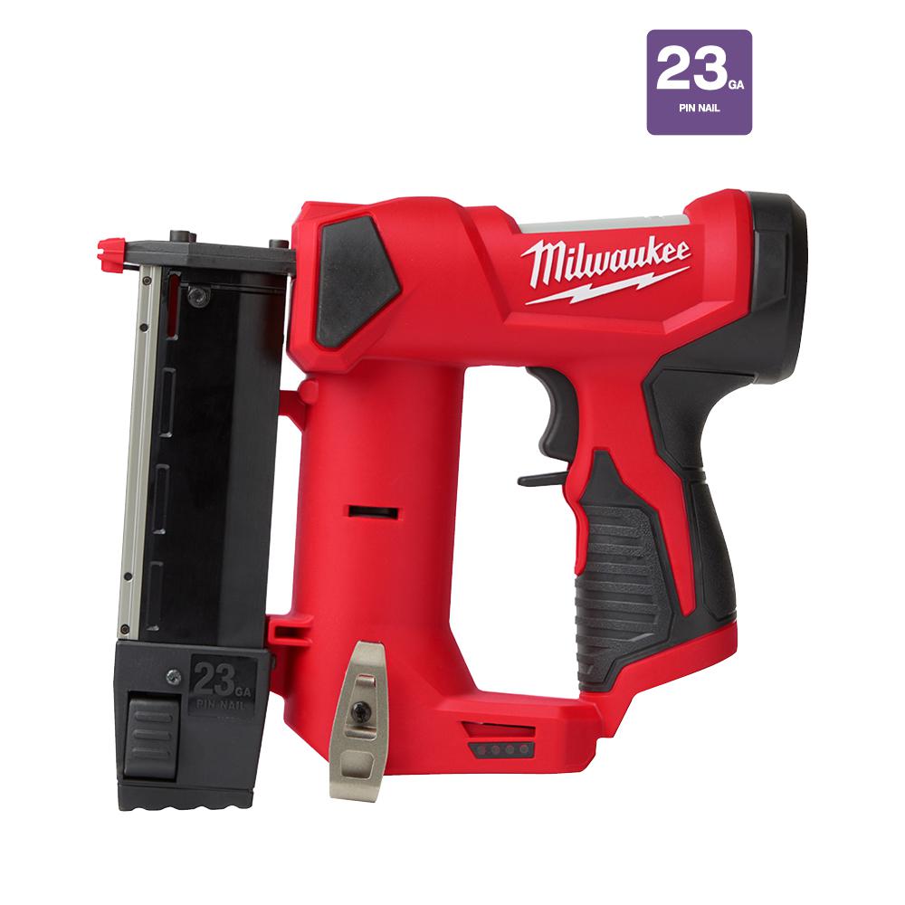 Open Box - Milwaukee M12 12-Volt 23-Gauge Lithium-Ion Cordless Pin Nailer (Tool-Only)
