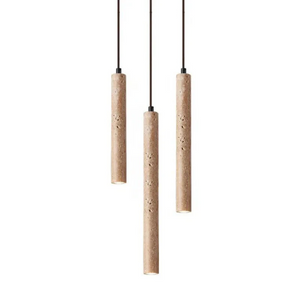 Travertine LED Pendant Light 28cm Minimalist Wabi Sabi Ceiling Lamp