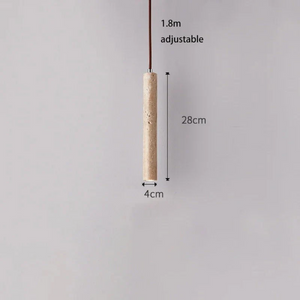Travertine LED Pendant Light 28cm Minimalist Wabi Sabi Ceiling Lamp