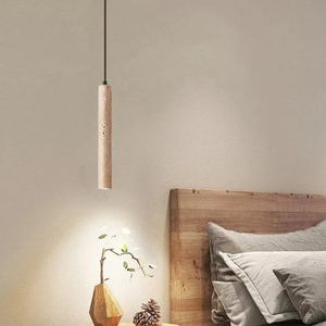 Travertine LED Pendant Light 28cm Minimalist Wabi Sabi Ceiling Lamp