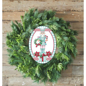 Mint Green Oval Nutcracker Sign - Wreath Enhancement