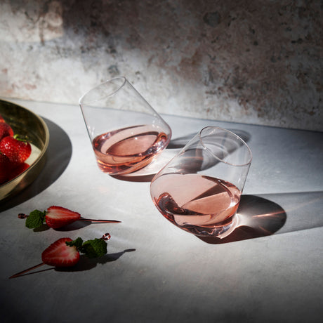 Rolling crystal wine glasses viski®