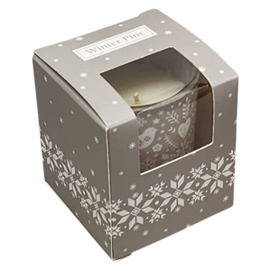 Glass Votive Scented Candle - Winter Pine