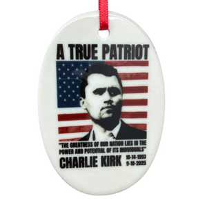 A True American Patriot Christmas Ornament - Honoring Charlie Kirk