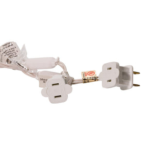 50-Light 5mm Red Frosted LED White Wire Light Set
