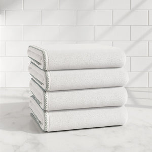 Cotton Border-Stitched 6-Piece Towel Set - Valery Collection
