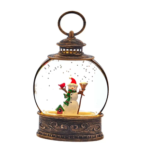 Lighted Waterglobe Lantern - Snowman - 5 inch